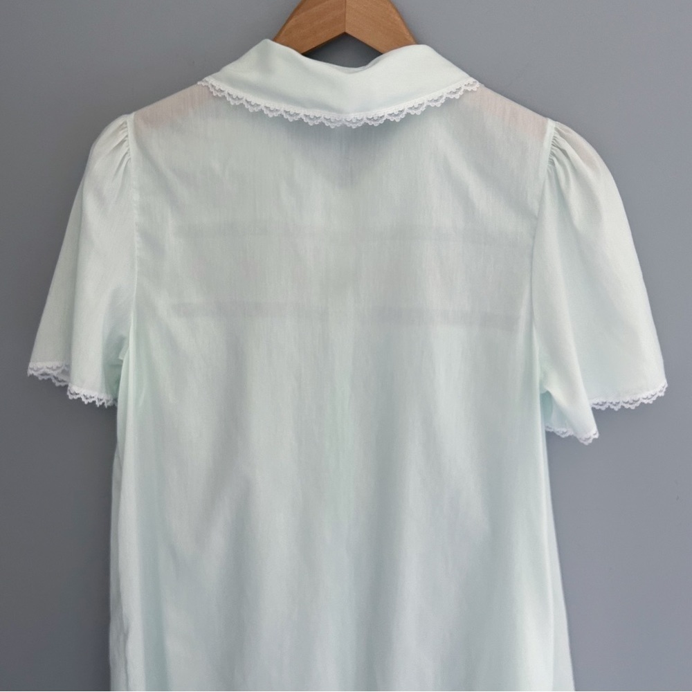 🌷 VINTAGE 60’s Character Nightgown Light Green Embroidered - Picture 6 of 7